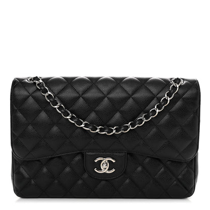 Chanel Caviar Quilted Jumbo Double Flap Black 1 of 12