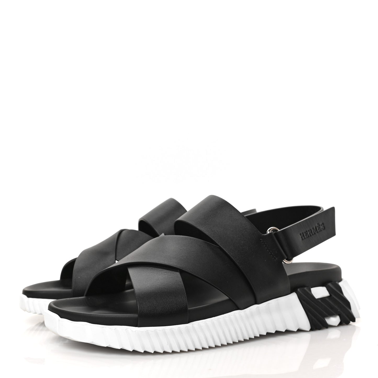 Parachute Fabric Calfskin Womens Electric Sandals 39 Black