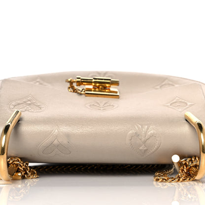 Chloe Calfskin Embossed Small Drew Shoulder Bag Abstract White 11 of 14