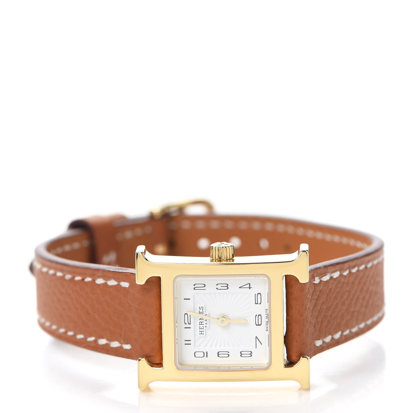 Stainless Steel Epsom 17.2mm Heure H Hour Quartz Watch Gold