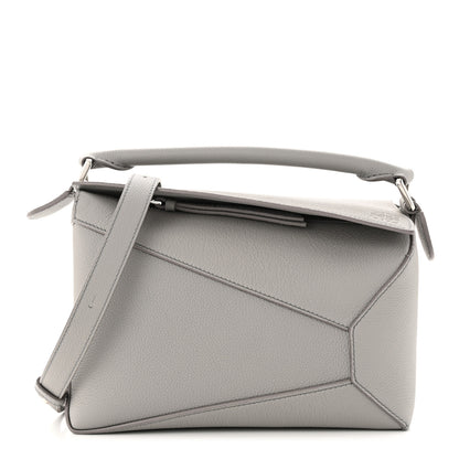 Loewe Calfskin Small Puzzle Edge Bag Pearl Grey 1 of 9