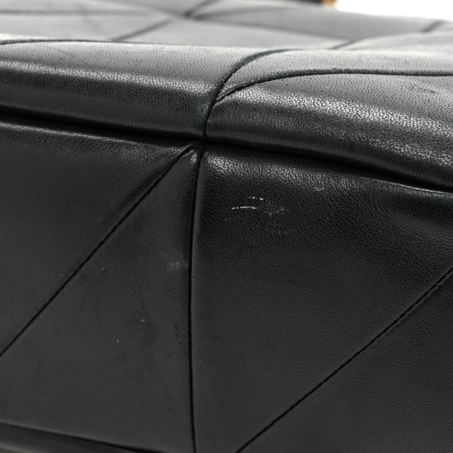 Lambskin Patchwork Monogram Large Jamie Black