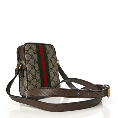 Gucci GG Supreme Monogram Web Mini Ophidia Messenger Brown 3 of 12