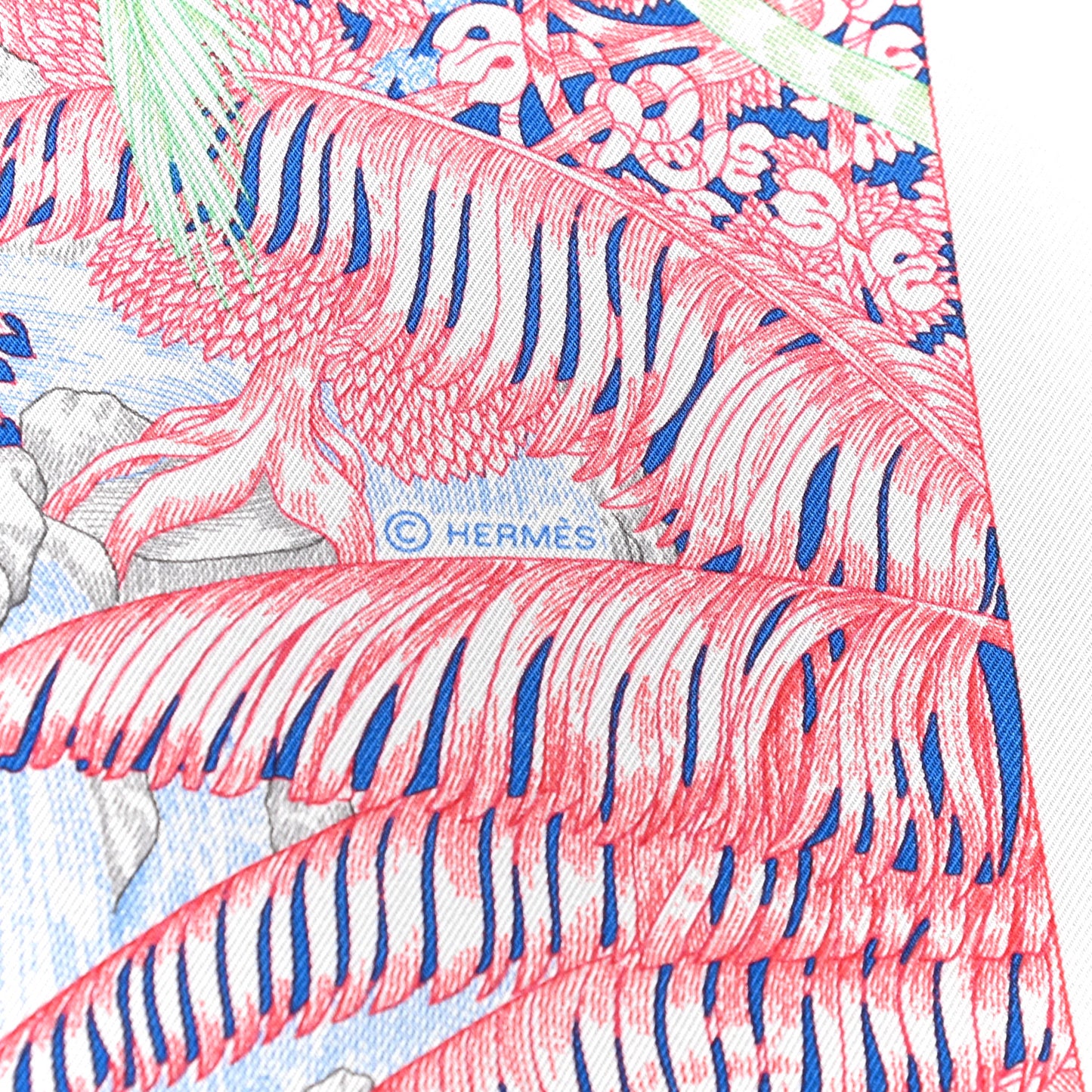 Silk Faubourg Tropical Scarf 90 Pierre Rose Multicolor