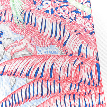 Hermes Silk Faubourg Tropical Scarf 90 Pierre Rose Multicolor 4 of 6