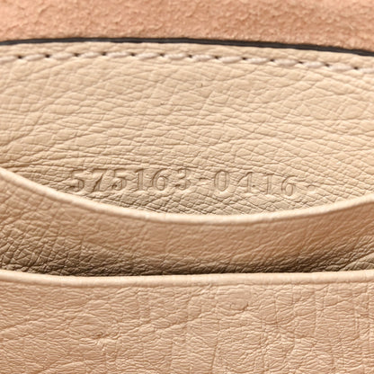 Gucci Ostrich Mini GG Marmont 2.0 Bucket Bag White 7 of 11