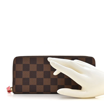 Louis Vuitton Damier Ebene Clemence Wallet Cherry 2 of 7