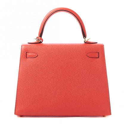 Hermes Epsom Kelly Sellier 25 Rouge Pivoine 3 of 33