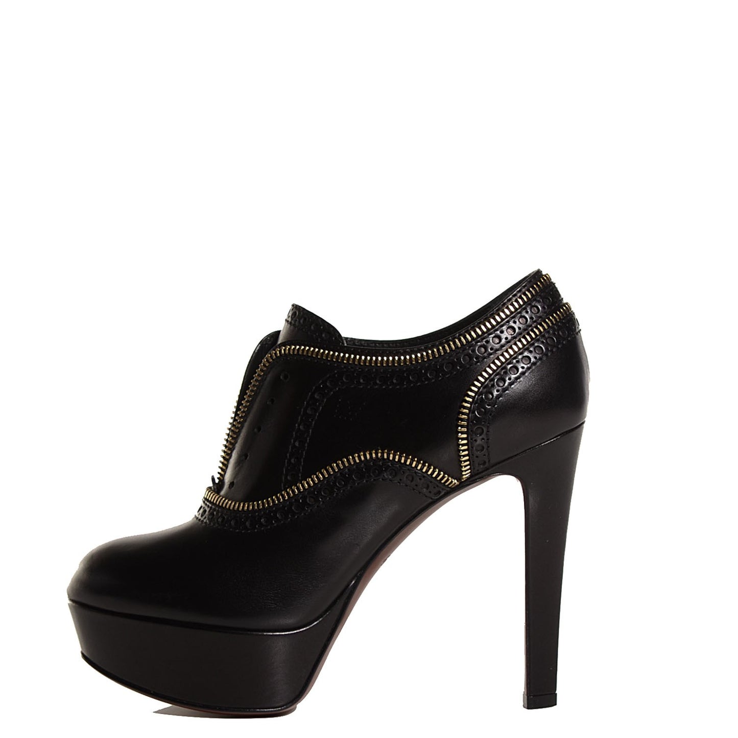 Calfskin Tomboy Platform Pumps 7 Black