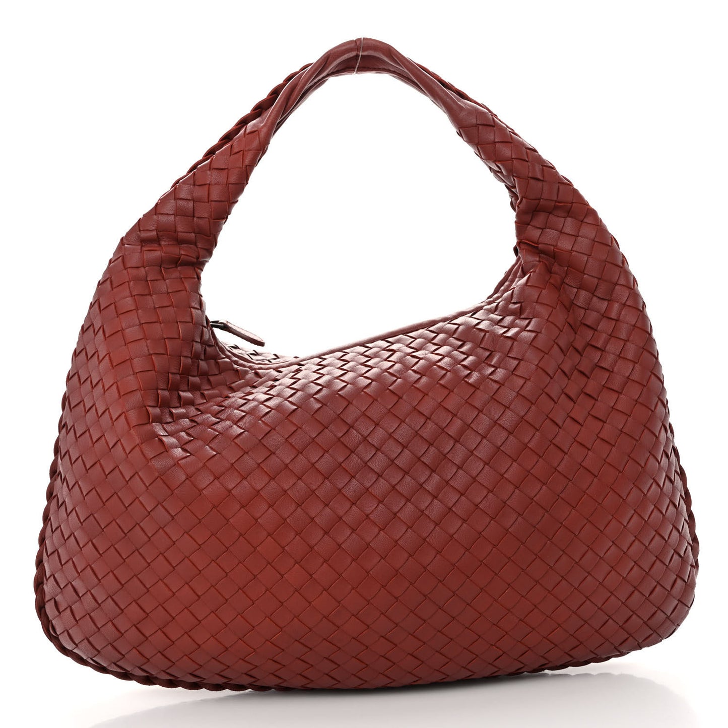 Nappa Intrecciato Medium Veneta Hobo Brique