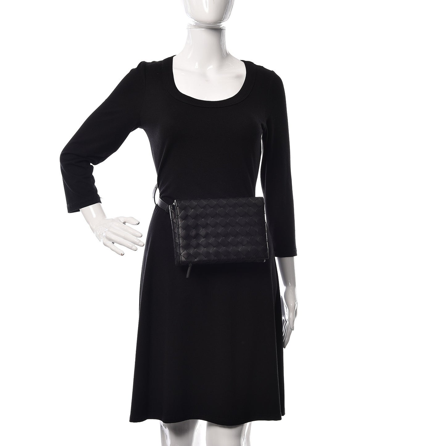 Nappa Intrecciato Belt Bag Black