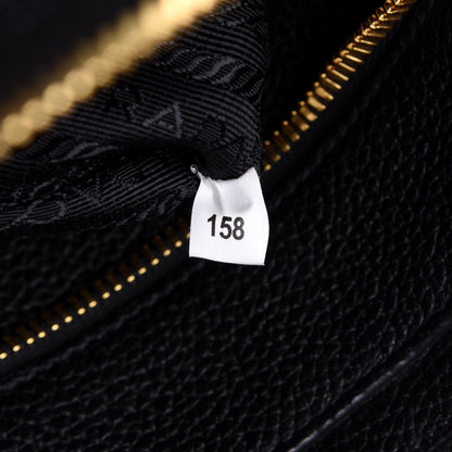 Prada Grained Calfskin Monochrome Top Handle Tote Black 7 of 10