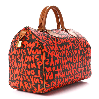 Louis Vuitton Monogram Graffiti Speedy 30 Orange 3 of 13