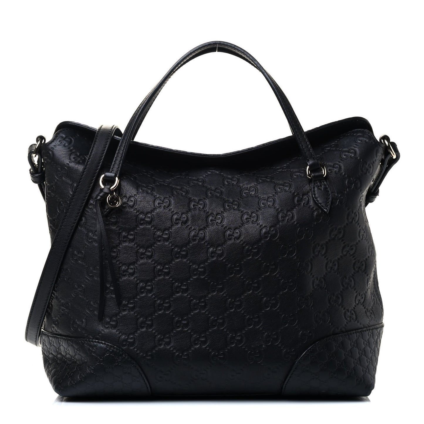 Guccissima Medium Bree Top Handle Bag Black