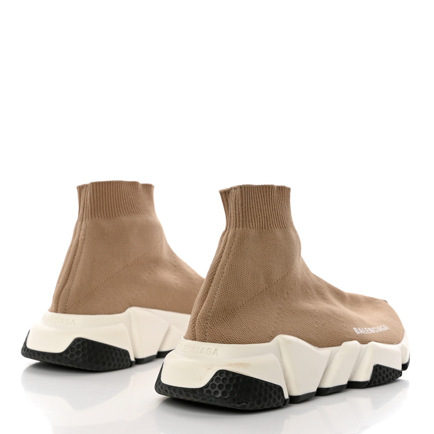 Balenciaga Neoprene Knit Womens Speed Sneakers 36 Beige 4 of 11