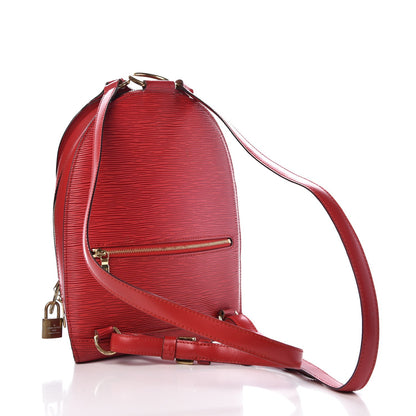Louis Vuitton Epi Mabillon Backpack Castillan Red 3 of 11