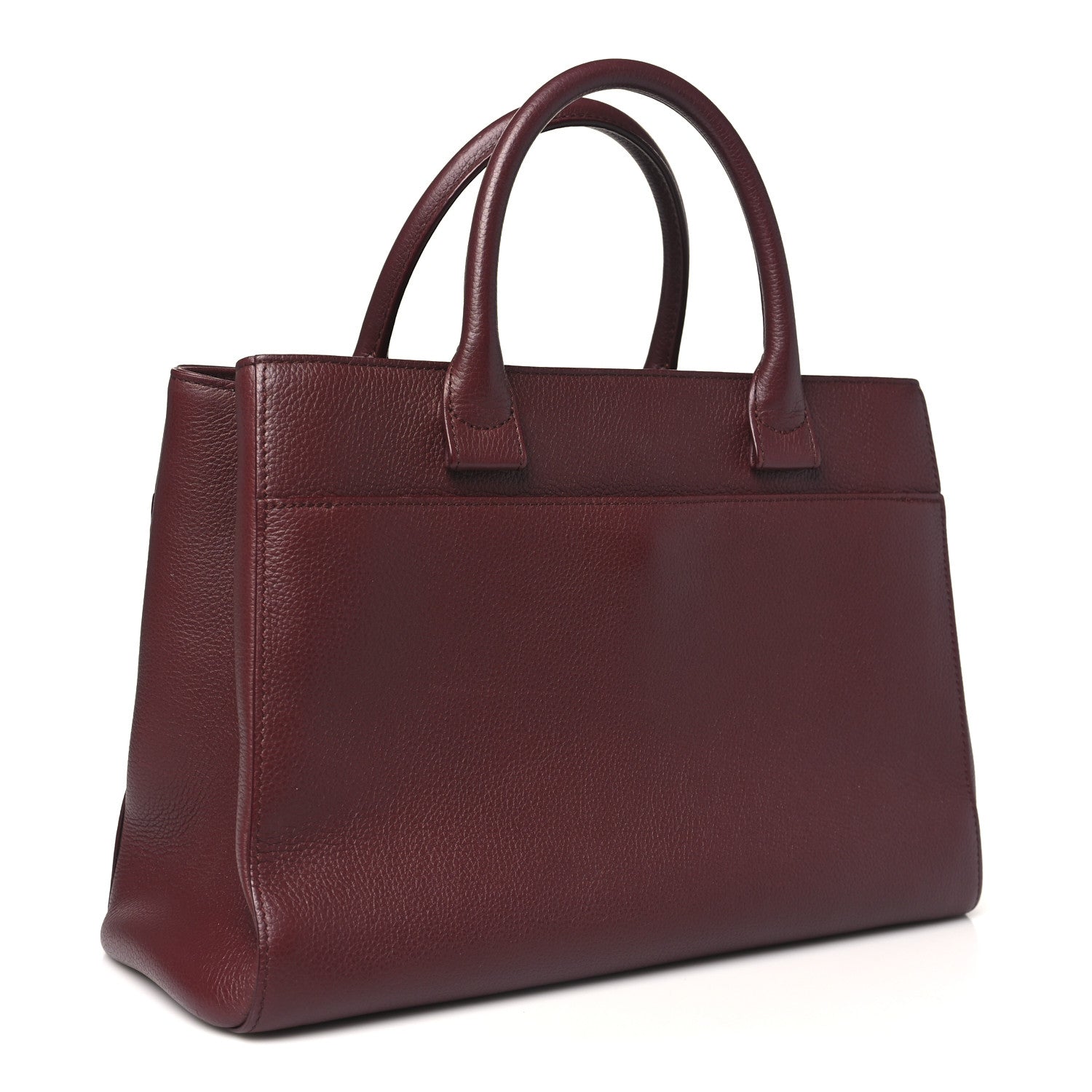 Chanel Grained Calfskin Small Neo Executive Shopper Tote  Burgundy 3 of 10