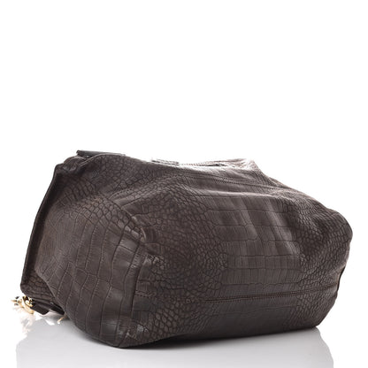 Givenchy Nubuck Crocodile Embossed Medium Pandora Dark Grey 5 of 14
