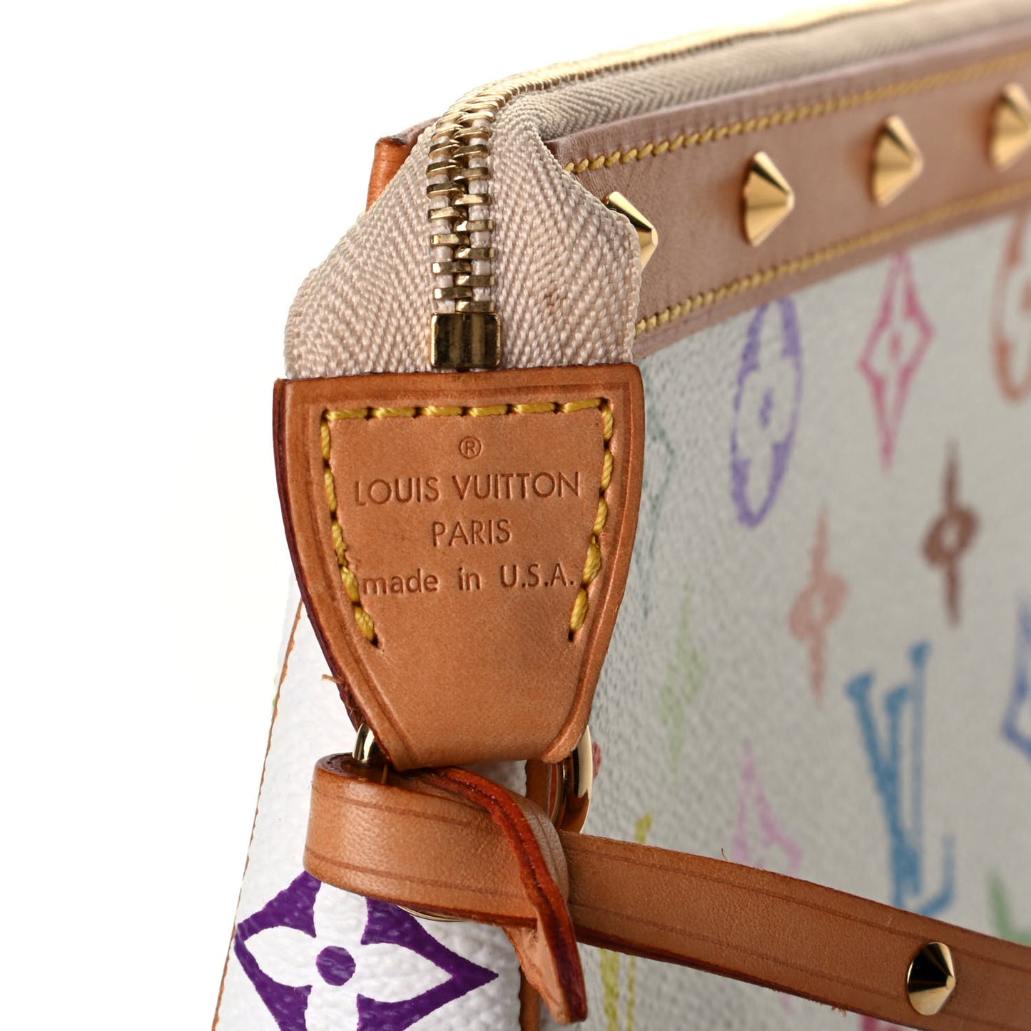 Monogram Multicolor Pochette Accessories White