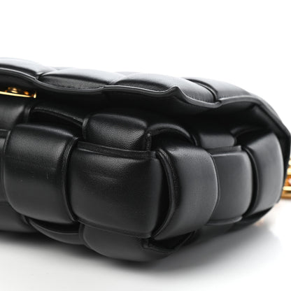 Bottega Veneta Lambskin Maxi Intreccio Padded Chain Cassette Crossbody Bag Black 8 of 9