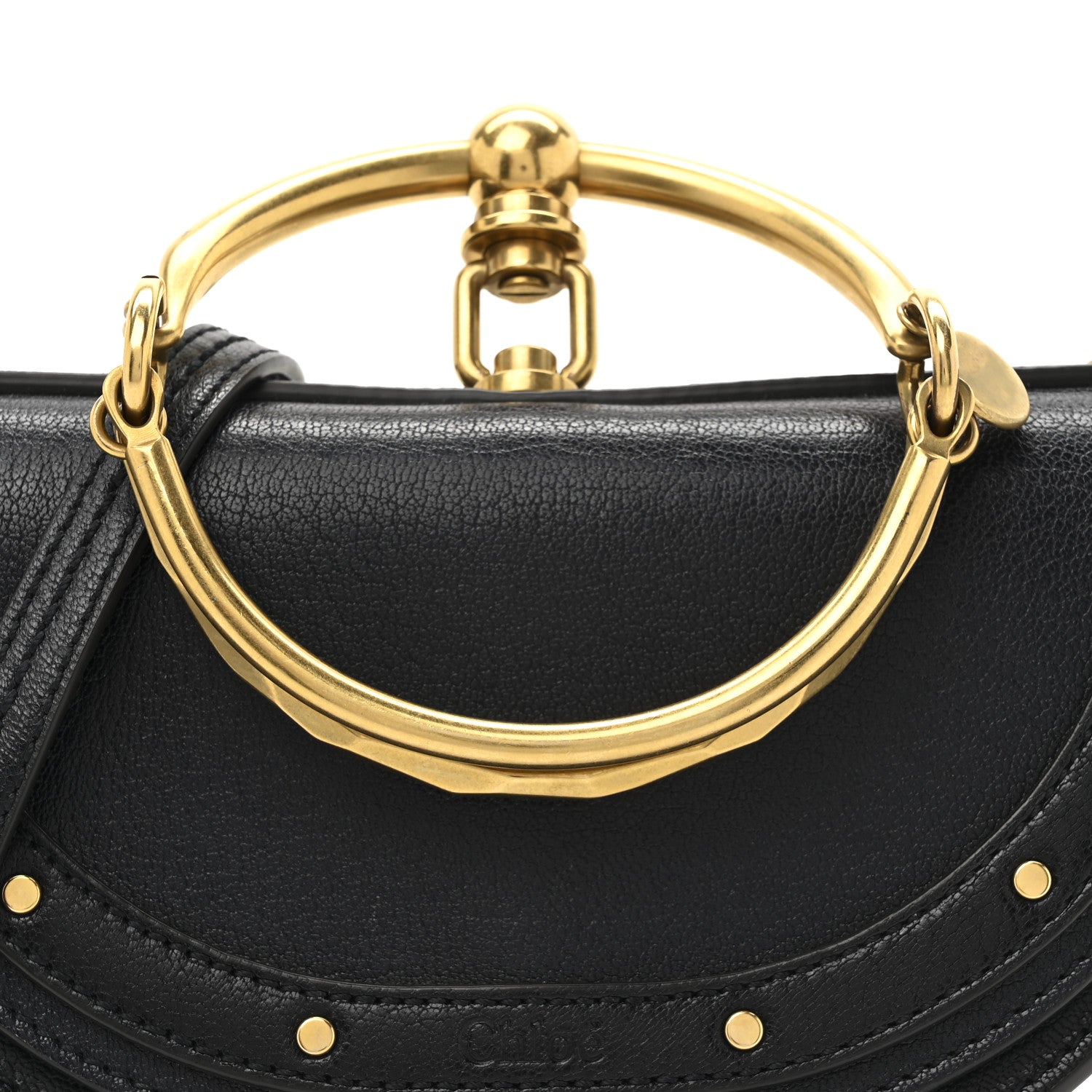 Chloe Calfskin Small Nile Bracelet Minaudiere Bag Black 8 of 12