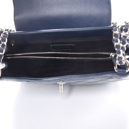 Chanel Patent Quilted Large Coco Shine Accordion Flap Dark Navy Blue 5 of 7