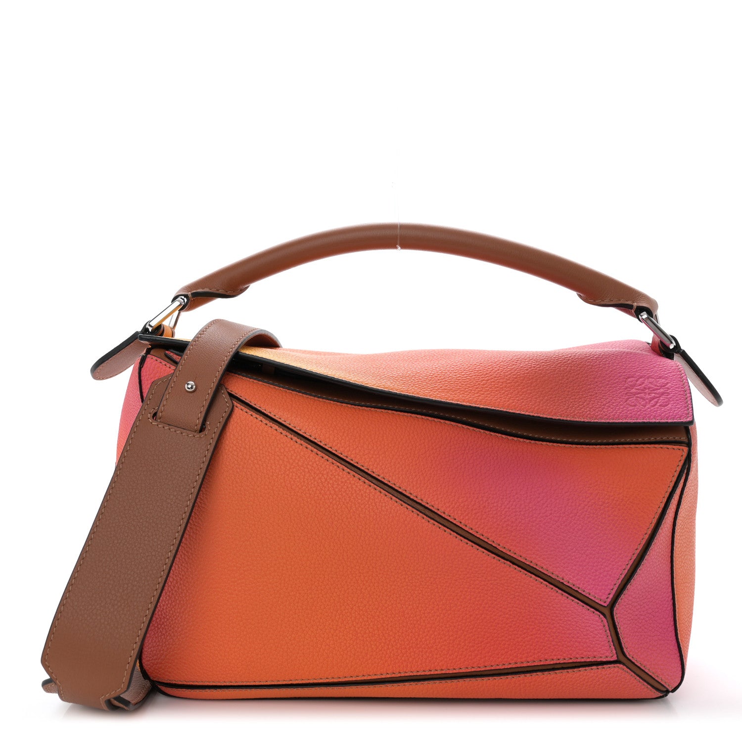 Loewe Calfskin Medium Puzzle Bag Orange Sunset 1 of 10