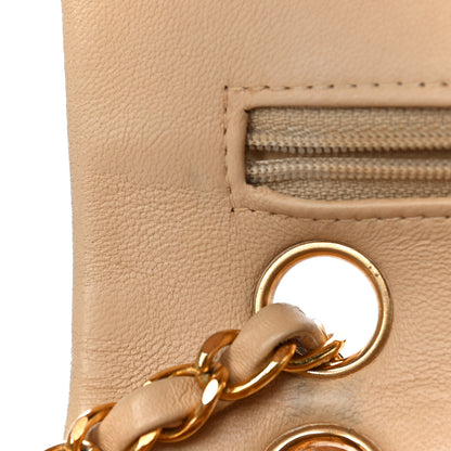 Chanel Lambskin Quilted Small Double Flap Beige 18 of 47