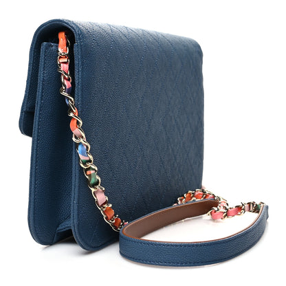 Chanel Grained Calfskin Quilted Cuba Flap Blue 3 of 10