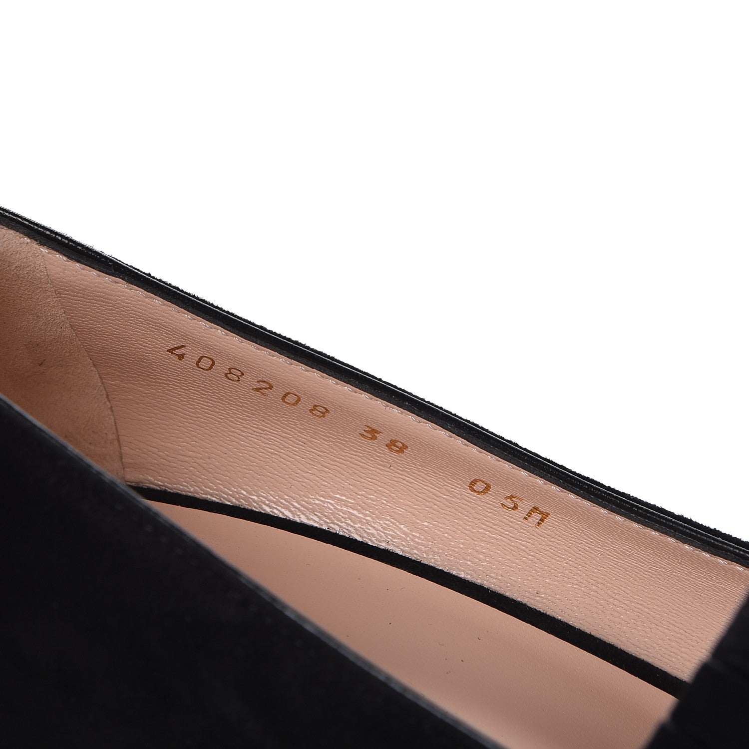 Gucci Kid Scamosciato GG Marmont Fringe 50mm Loafer Pumps 38 Black 8 of 9