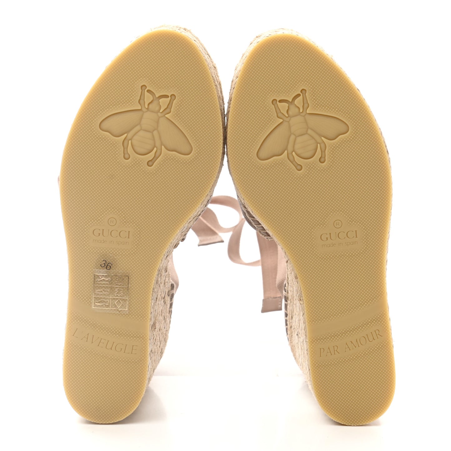 Nappa Matelasse GG Marmont Ankle Wrap Platform 35/120mm Espadrille Wedges 36 Porcelain Rose
