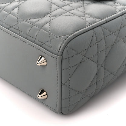 Christian Dior Lambskin Cannage Small My ABCDior Lady Dior Grey 10 of 11