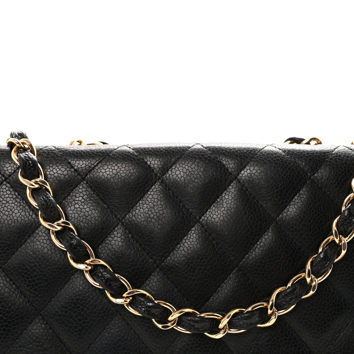 Caviar Quilted Jumbo Single Flap Black