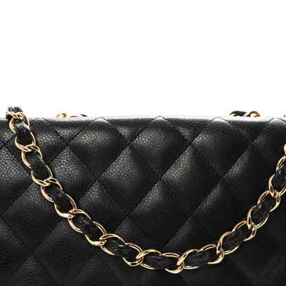 Chanel Caviar Quilted Jumbo Single Flap Black 8 of 10