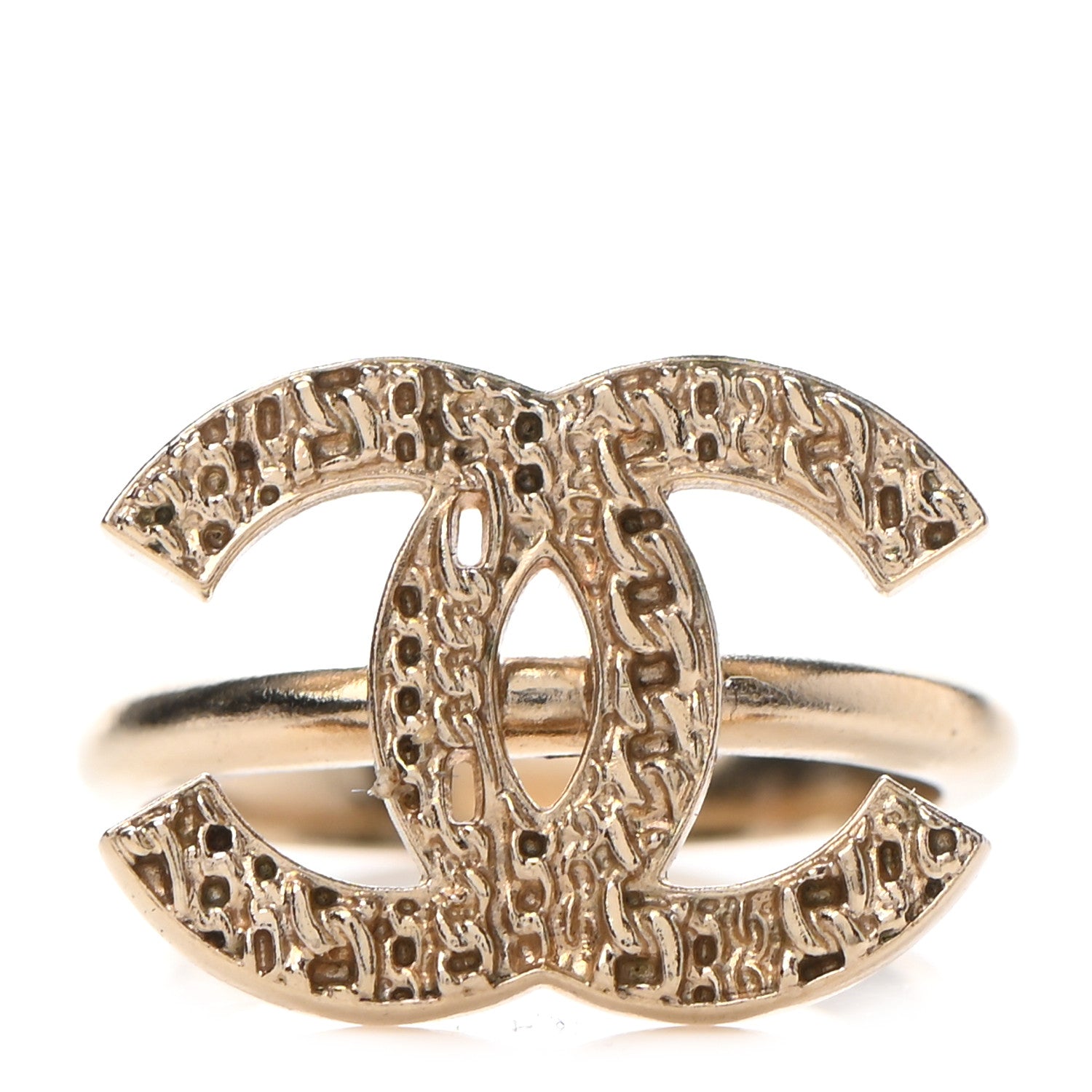 Chanel CC Logo Ring 6.5 Gold 1 of 5