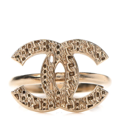 Chanel CC Logo Ring 6.5 Gold 1 of 5