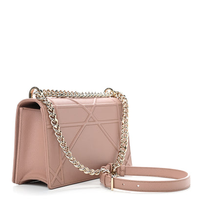 Christian Dior Grained Calfskin Medium Diorama Flap Bag Nude 3 of 8