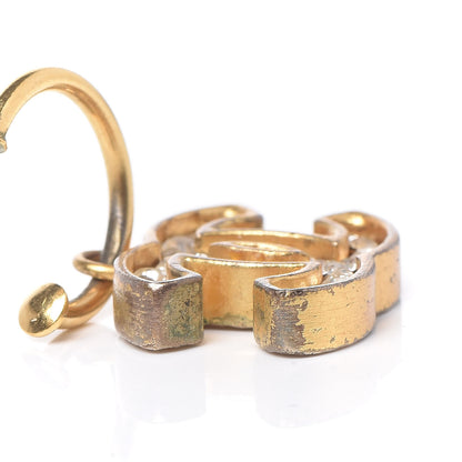 Chanel Crystal CC Dangle Earrings Gold 4 of 7