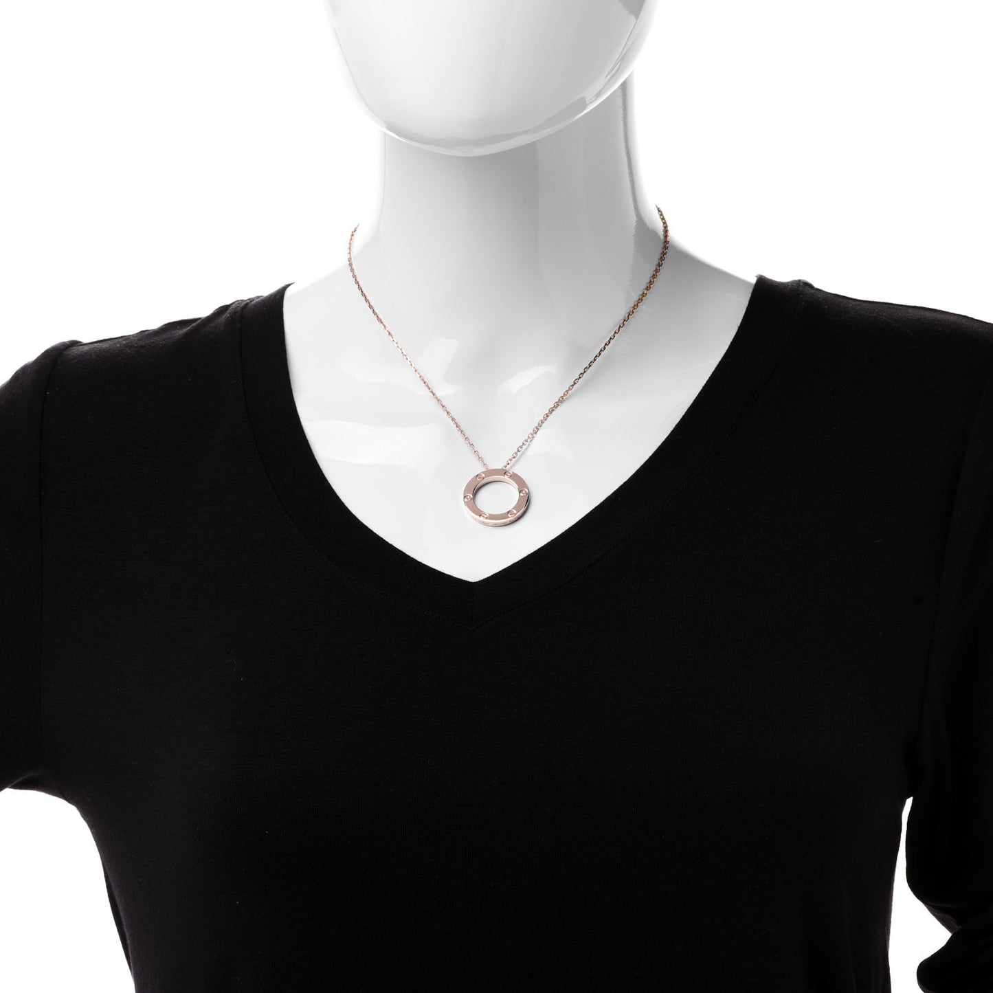 18K Pink Gold LOVE Pendant Necklace