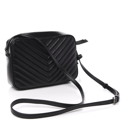 Saint Laurent Calfskin Matelasse Monogram Lou Camera Bag Black 3 of 9