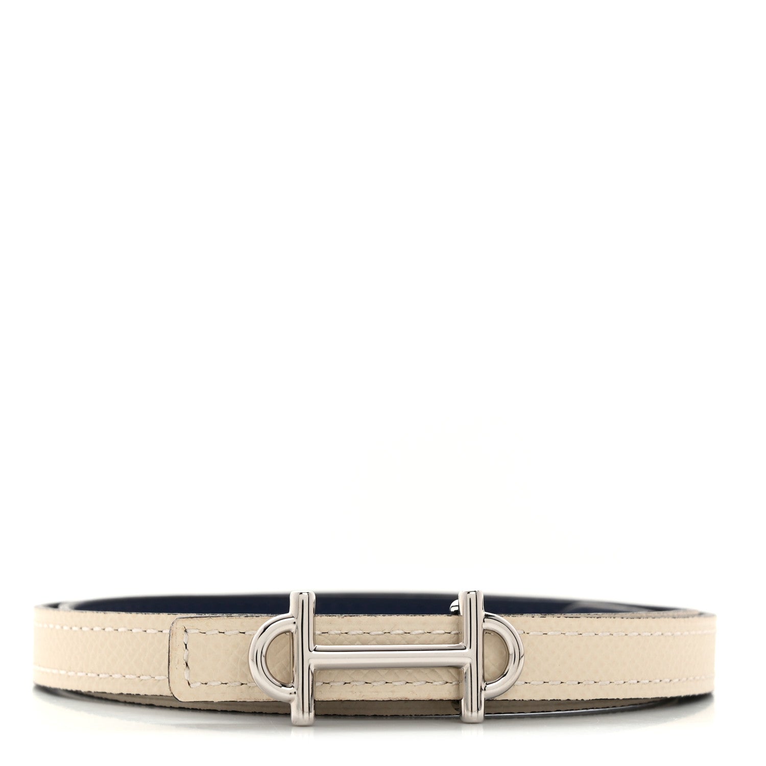 Hermes Swift Epsom 13mm Gamma Belt 75 30 Bleu Saphir Craie 1 of 7