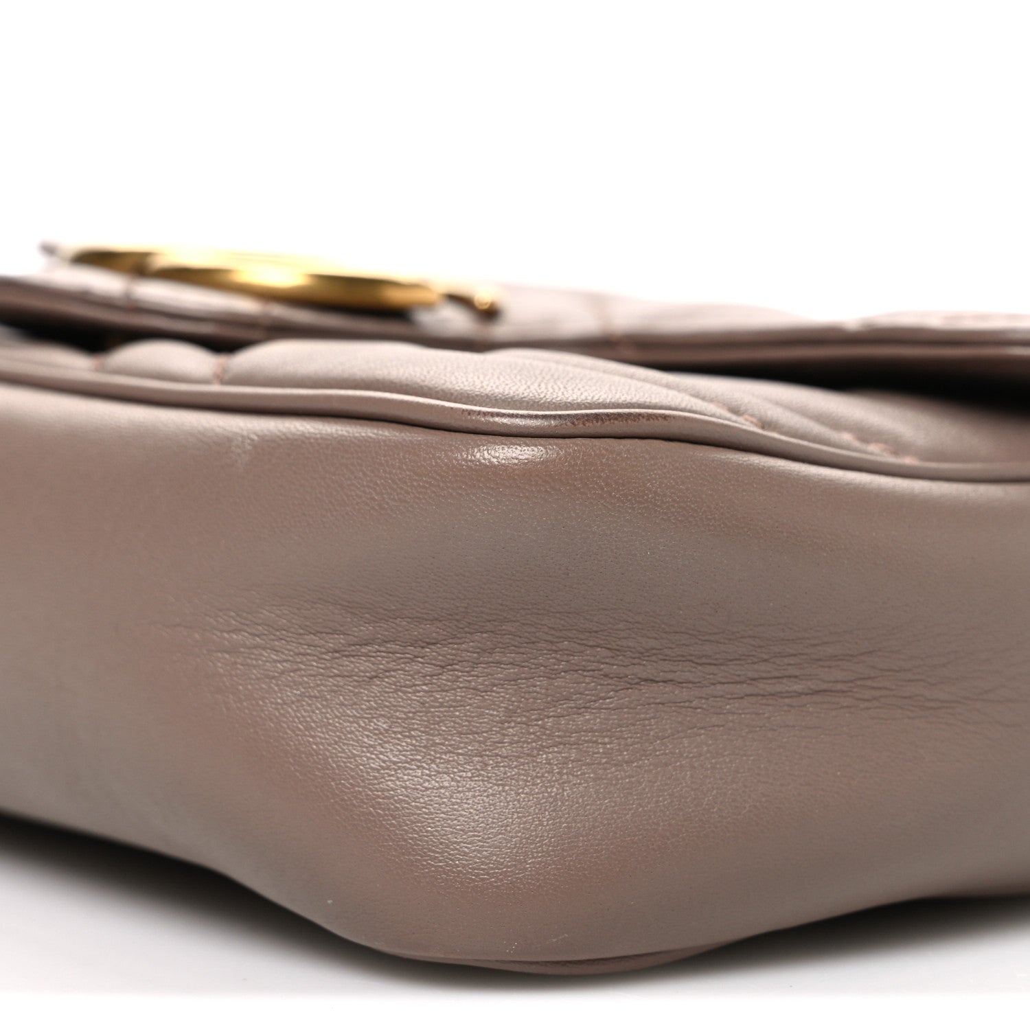 Gucci Calfskin Matelasse Super Mini GG Marmont Shoulder Bag Porcelain Rose 10 of 10