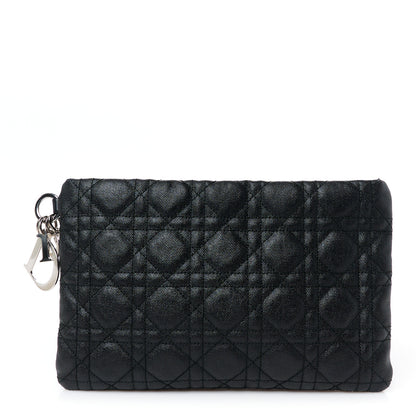 Christian Dior Coated Canvas Cannage Panarea Pouch Black 1 of 8