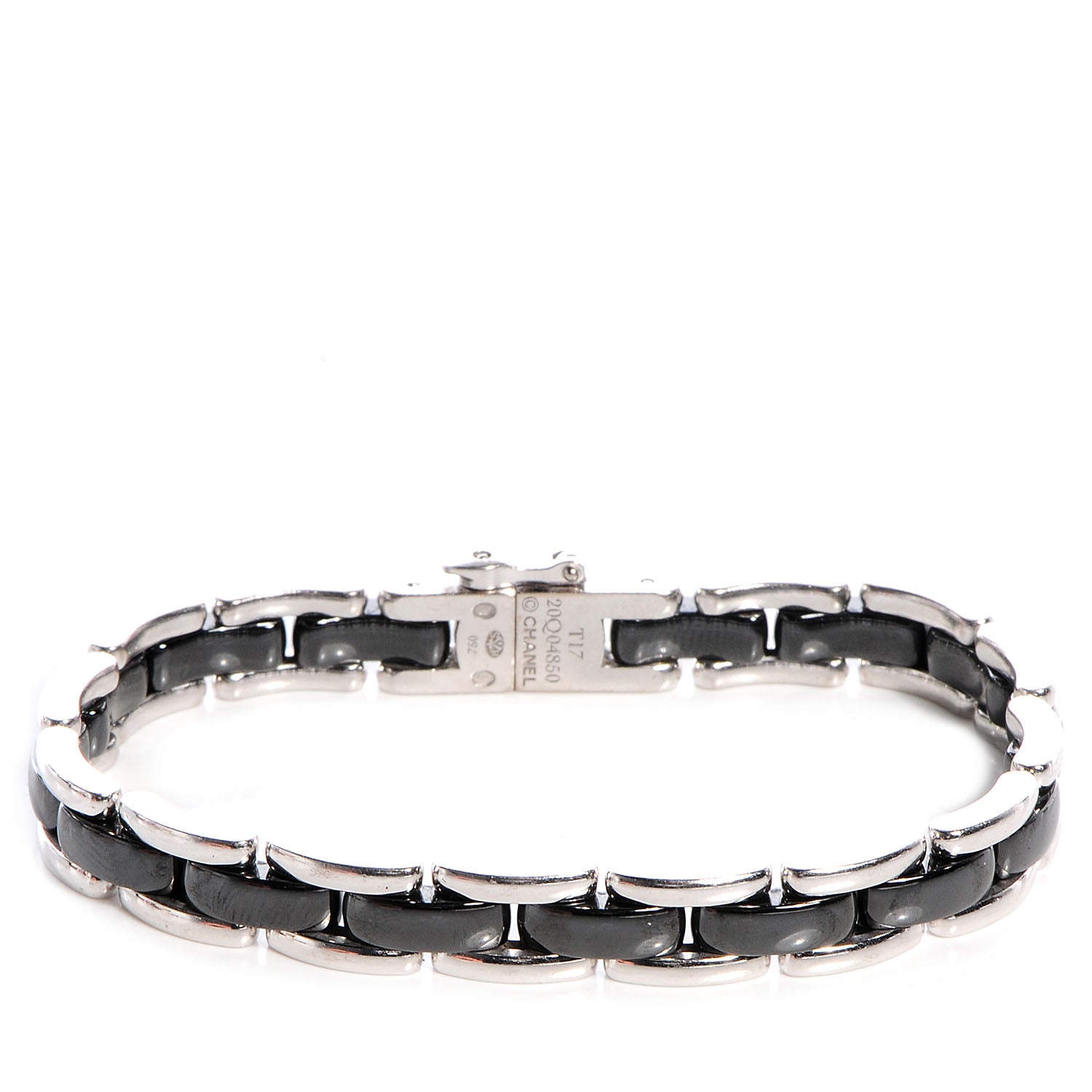 Chanel 18k White Gold Ceramic Ultra Bracelet Black 1 of 5