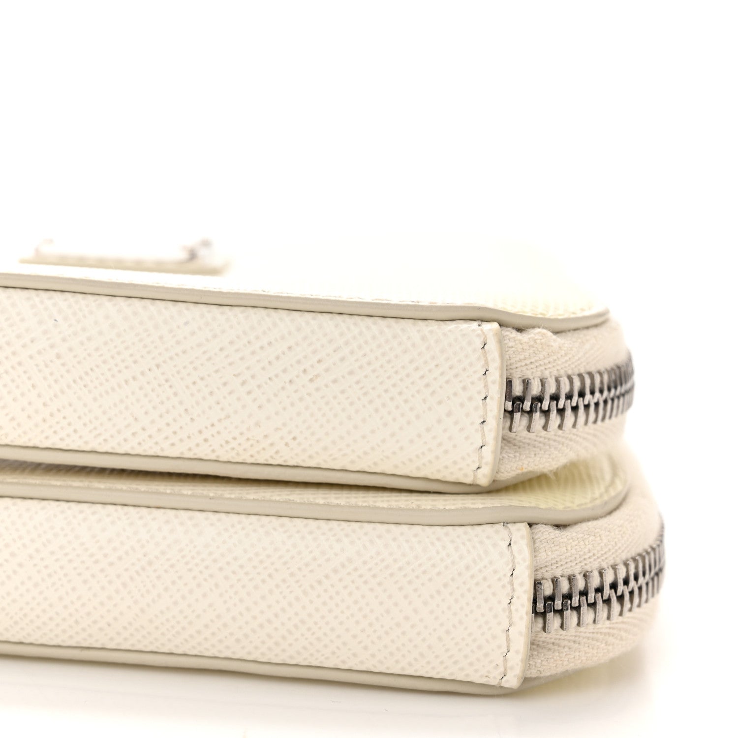 Prada Saffiano Mini Triangle Crossbody Pouch White 10 of 13