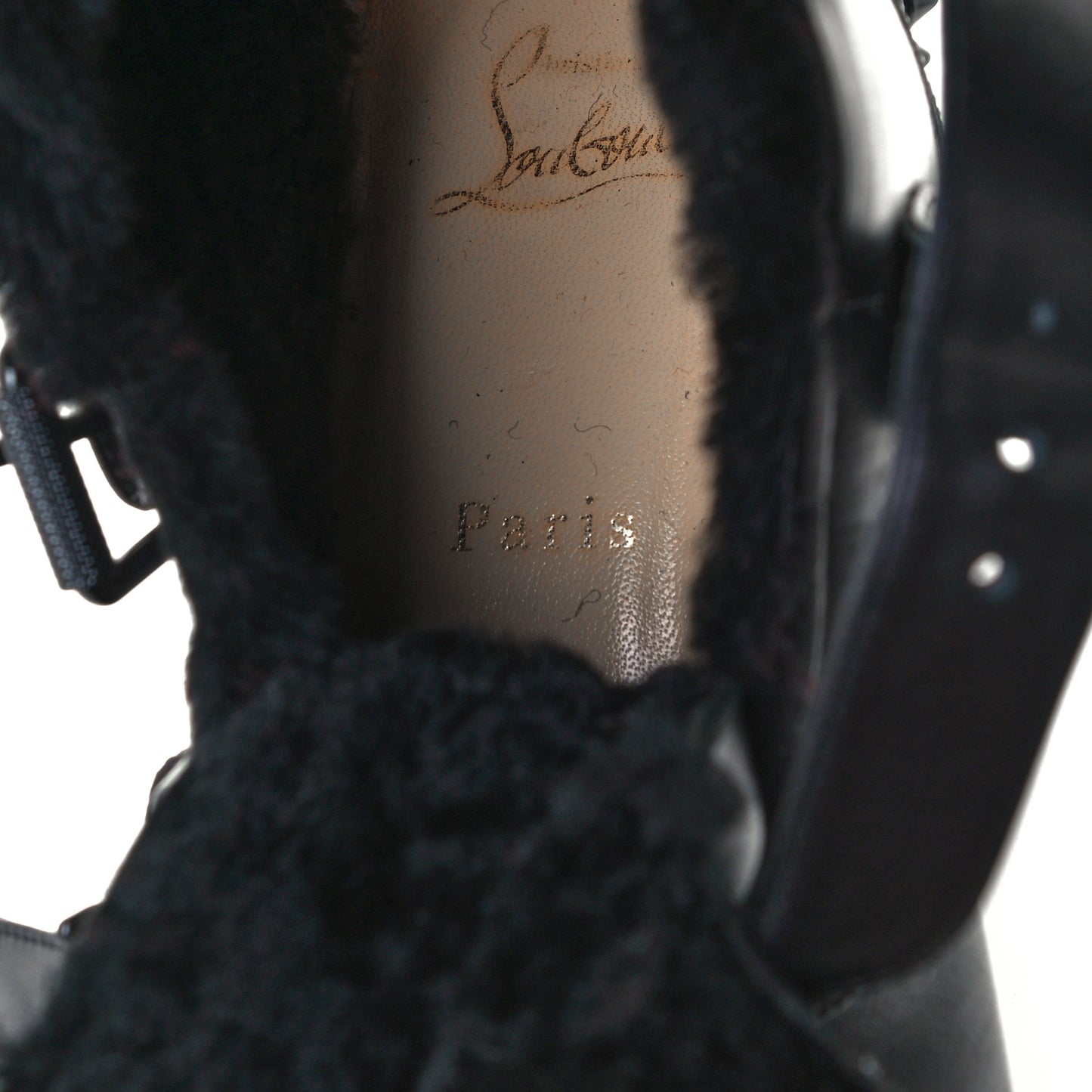 Calfskin Shearling Glorymount 70 Boots 39 Black