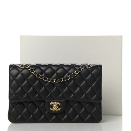 Chanel Lambskin Quilted Medium Double Flap Black 17 of 17