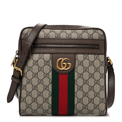 Gucci GG Supreme Monogram Web Small Ophidia Messenger Bag Brown 1 of 9