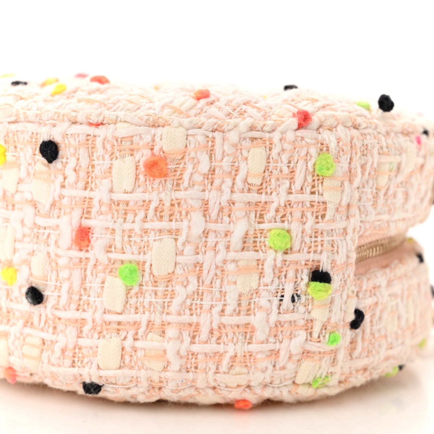 Chanel Candy Cotton Tweed Beach Ball Quilted Round Clutch With Chain Multicolor 10 of 10