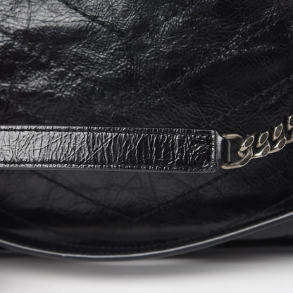 Saint Laurent Crinkled Calfskin Matelasse Monogram Large Niki Chain Satchel Black 12 of 13